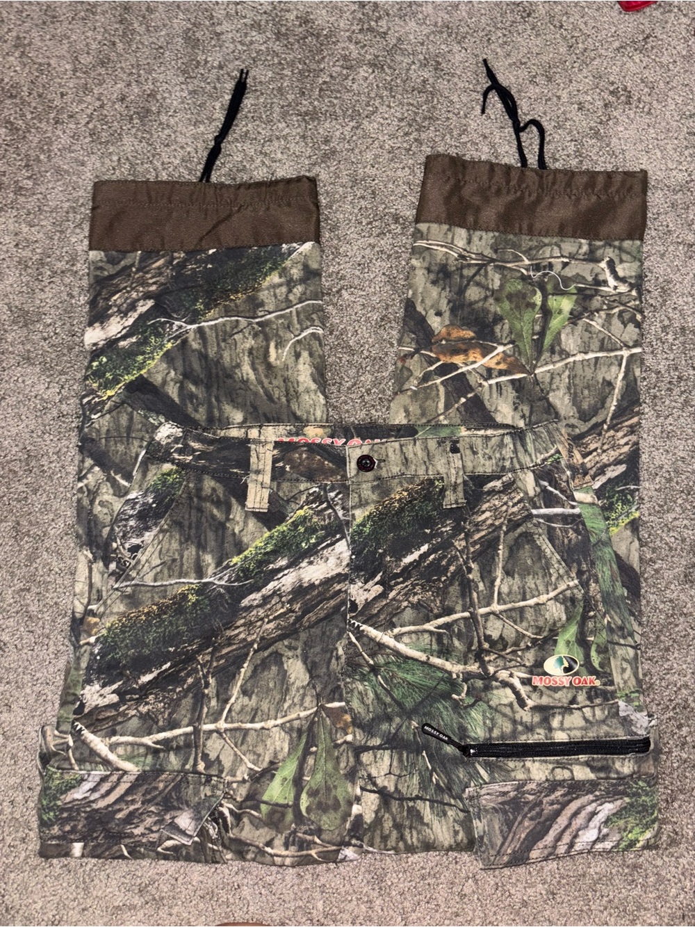 Mossy Oak Men’s Mossy Camo Cargo Pants - Green/Brown 28-30